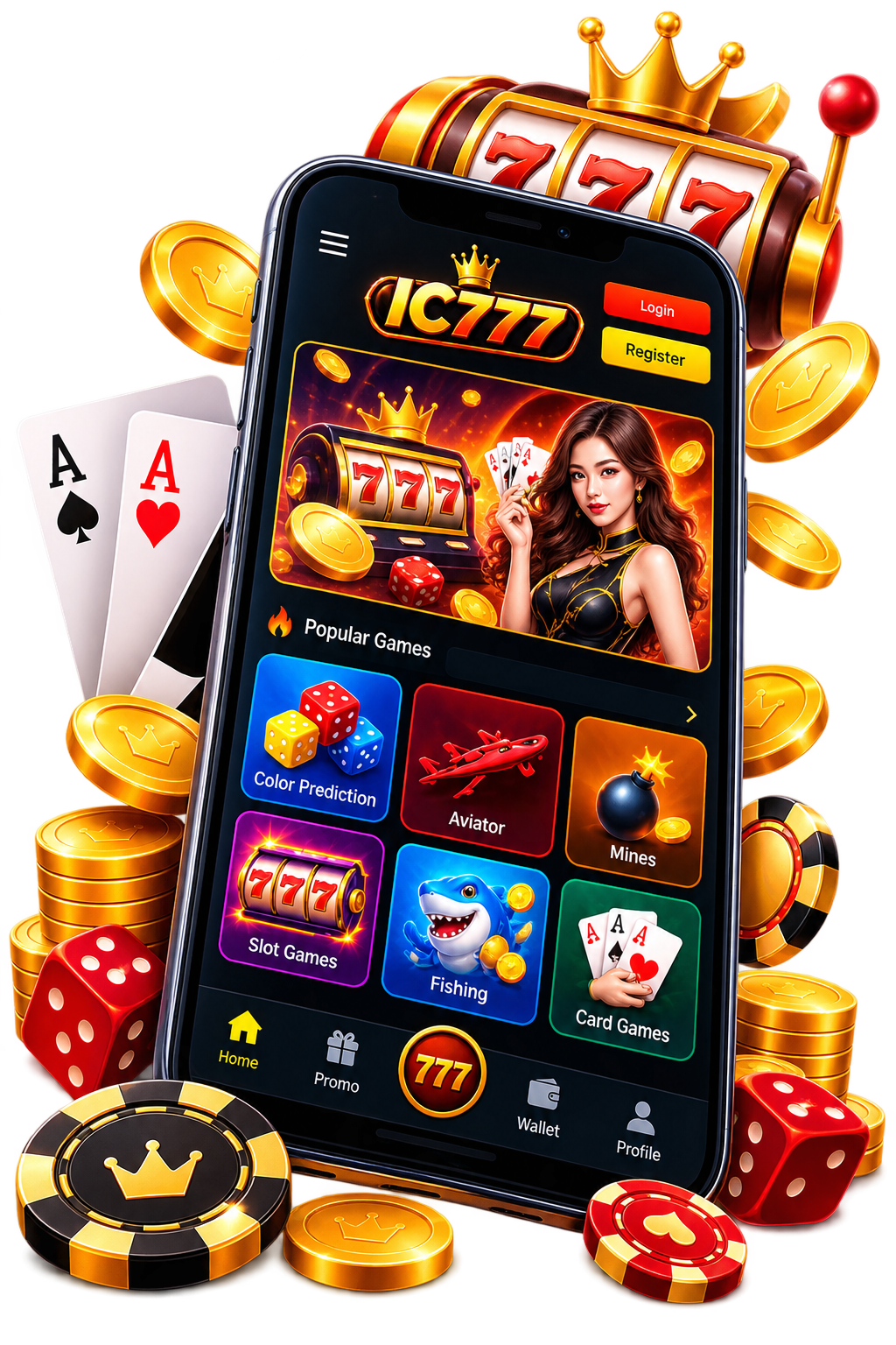 IC777 Game app on Android phone